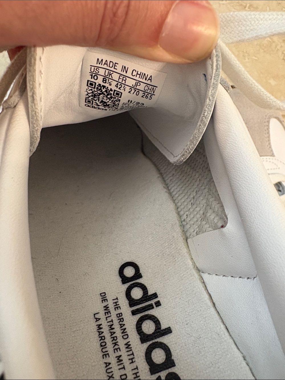 adidas Women's Samba OG Sneakers - White/black - Picture 7 of 8